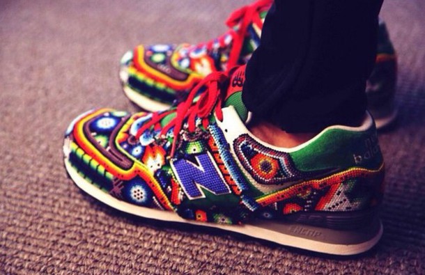 shoes, new balance, multicolor, multicolor sneakers, sneakers ...